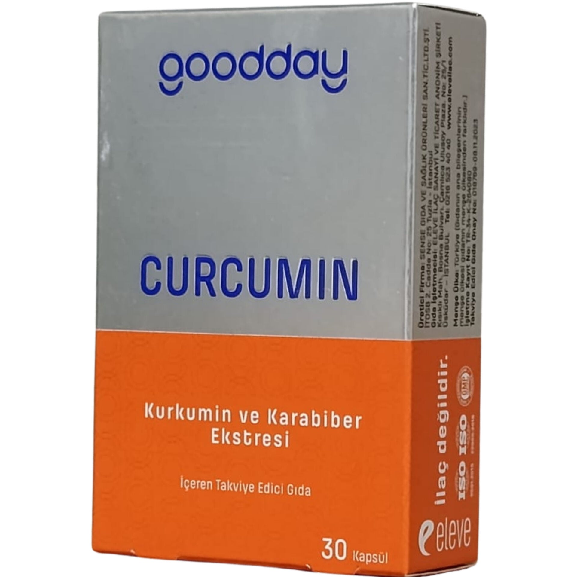 Goodday Curcumin Takviye Edici Gıda 30 Kapsül