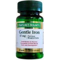 Nature's Bounty Gentle Iron 17 mg 60 Kapsül