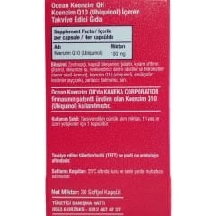 Ocean Koenzim QH 30 Kapsül Ubikinol 100 mg