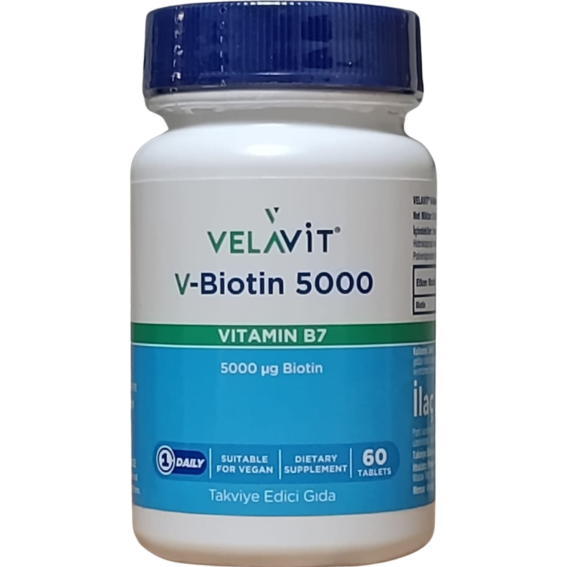 Velavit V-Biotin 5000 Vitamin B7 60 Tablet