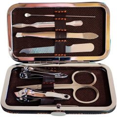 Müjgan Deri Çantalı 7 Parça Manikür Seti