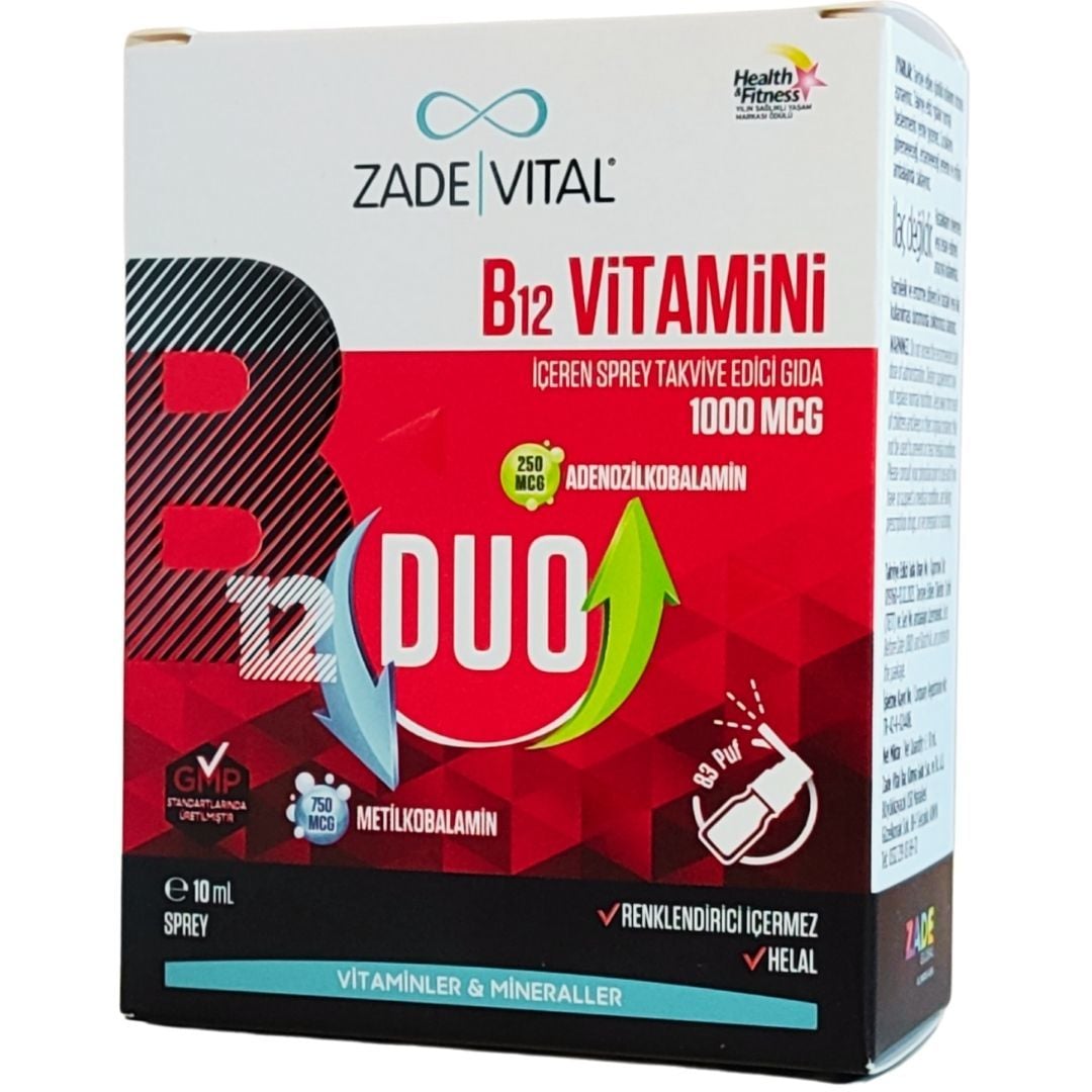 Zade Vital Vitamin B12 Duo 1000 Mcg Sprey 10 ml