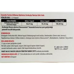 İmuneks İnflamax Optimize Zerdeçöp Curcumin 60 Kapsül