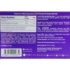 Magnimore All Day Magnezyum ve P5P (Vitamin B6) Takviye Edici Gıda 60 Tablet