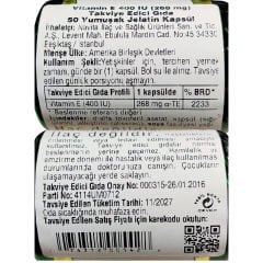 Natures Bounty Vitamin E-400 IU Takviye Edici Gıda 50 Jelatin Kapsül
