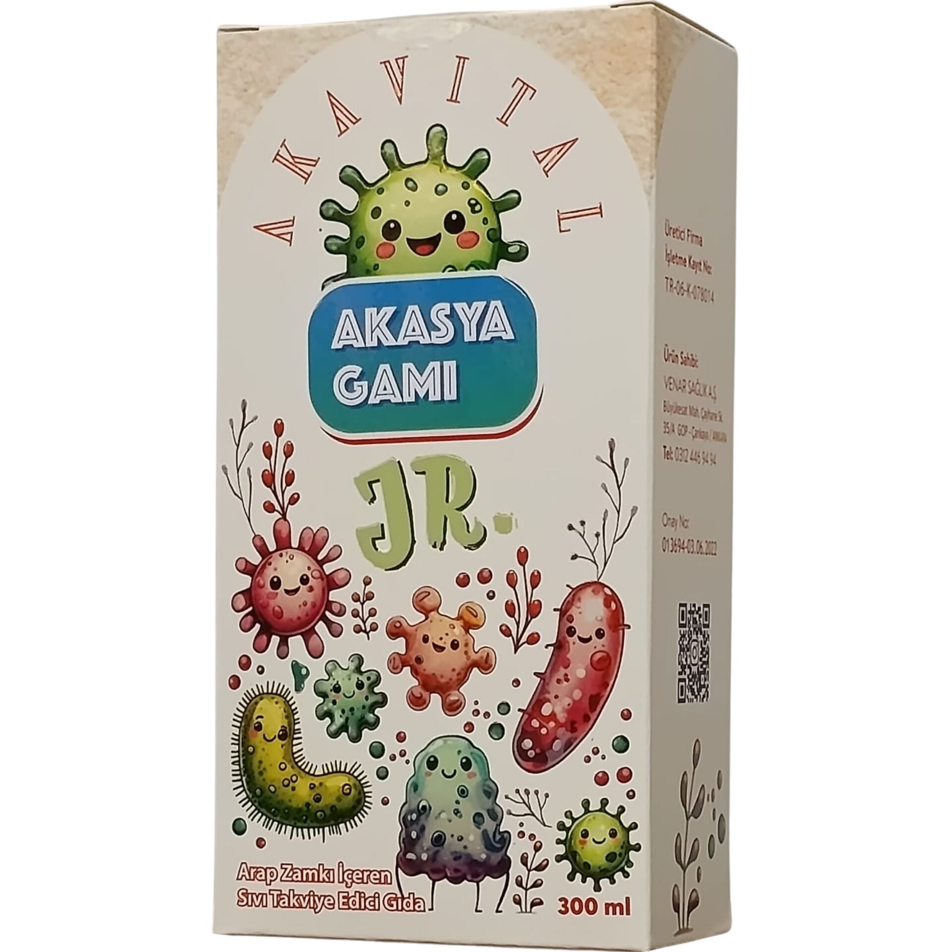 Akavital Jr. Akasya Gamı - Arap Zamkı İçeren Sıvı Takviye Edici Gıda 300 ml